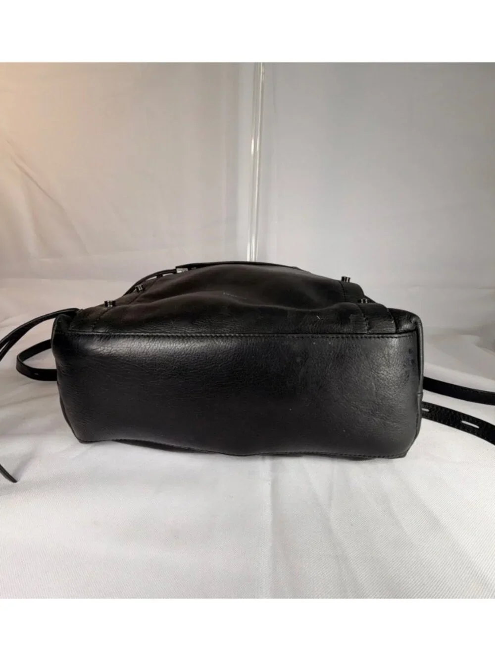 Botkier Backpack Convertible Tote Purse Gunmetal Black Pebbled Leather